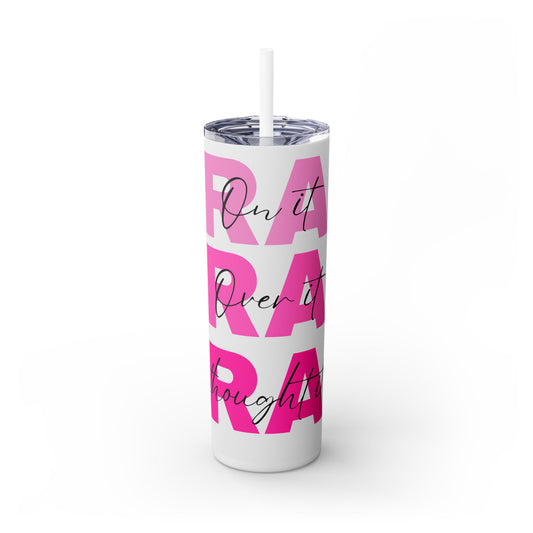 "Pray" Skinny Tumbler with Straw, 20oz